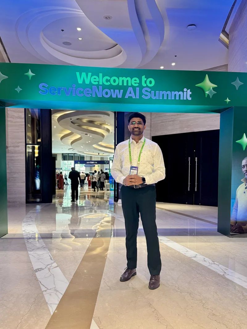 Prasidha Jagtap at the ServiceNow AI Summit